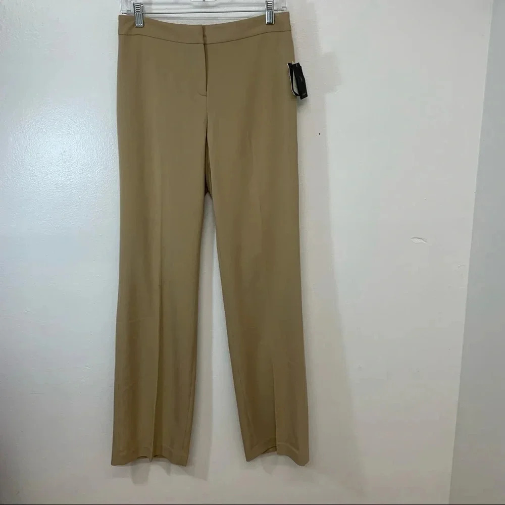 Liz Claiborne Audrey Pants Woman Size 4  Straight‎ TanTrousers Career Casual NEW